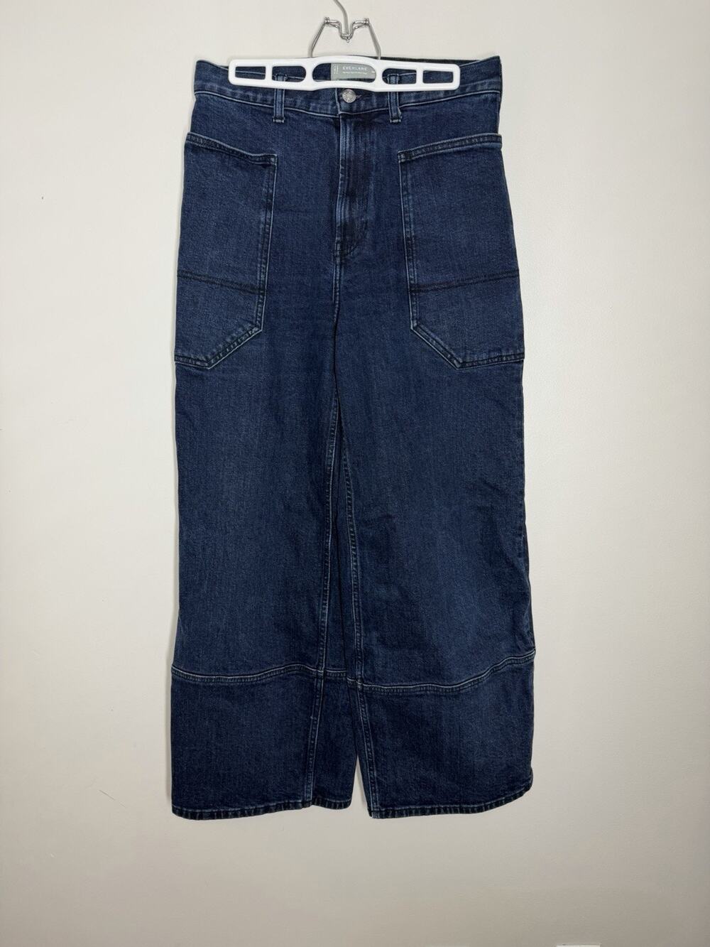 Everlane The Way High Gardener Jean Womens 28R Dark Wash Jeans Wide Leg Denim